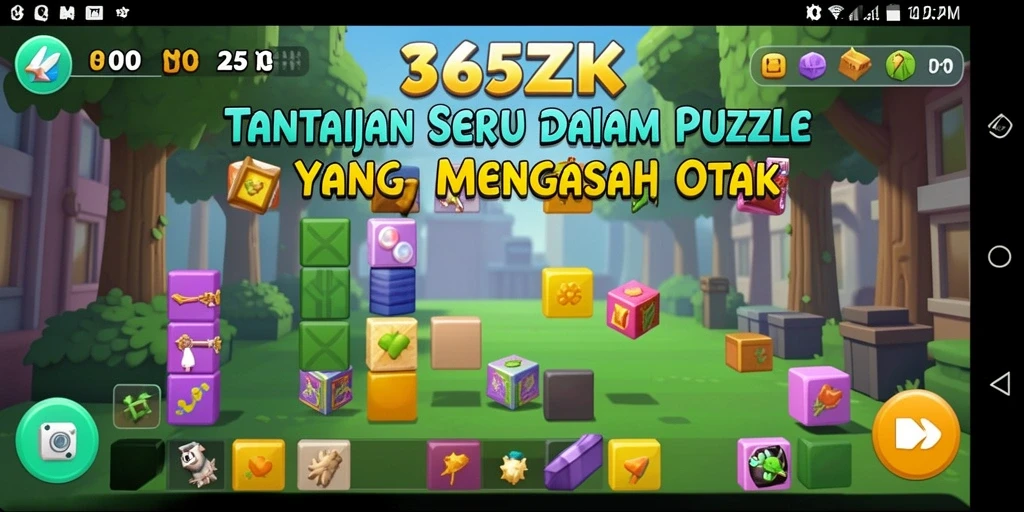 Screenshot gameplay <strong>365ZK</strong> menampilkan tantangan puzzle yang menarik.