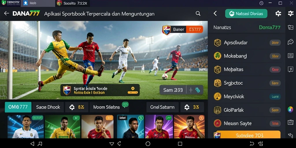 Tampilan utama aplikasi DANA777 yang menarik dan interaktif.