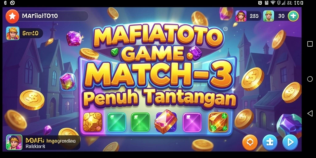 Tangkapan layar gameplay MAFIATOTO menunjukkan keseruan mencocokkan item.