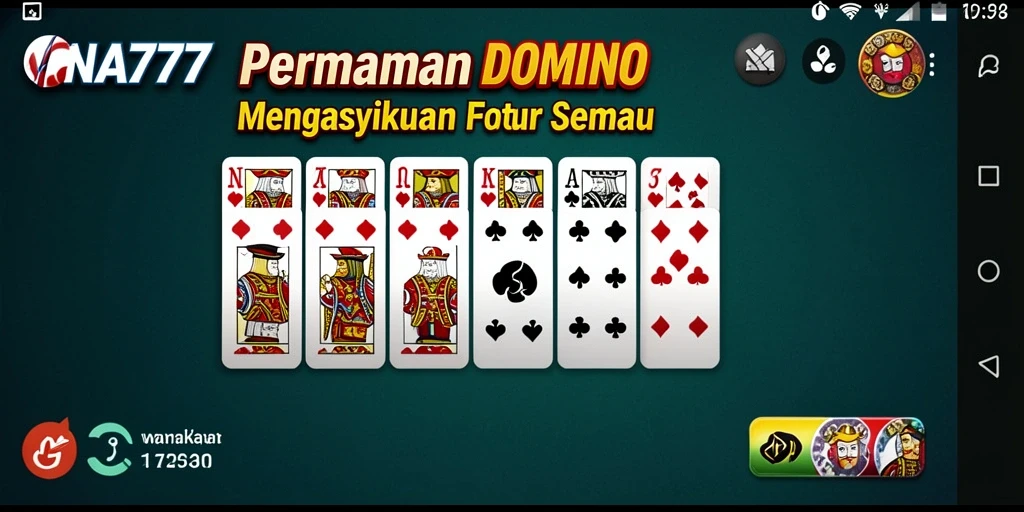 Screenshot gameplay NA777 yang menampilkan serunya permainan Domino.