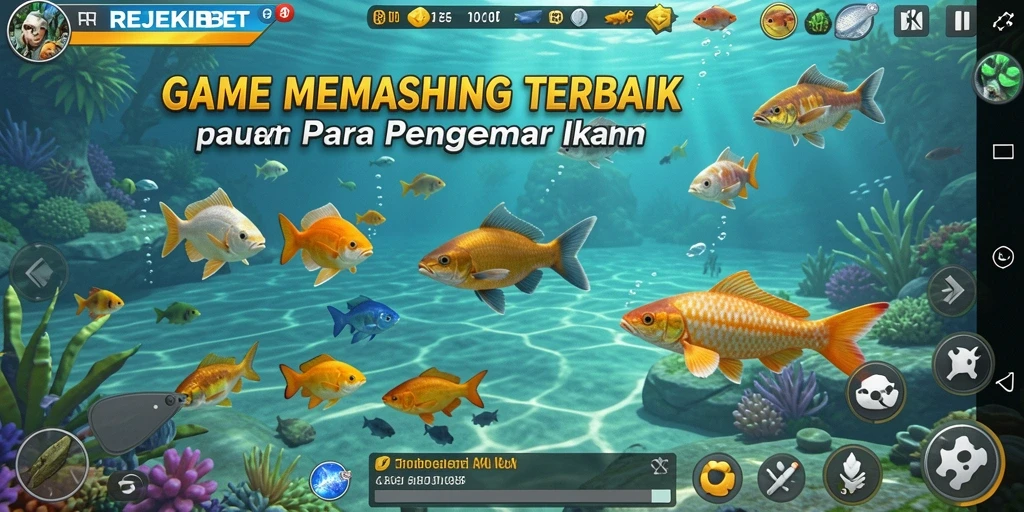Tampilan gameplay REJEKIBET yang menampilkan aksi memancing yang seru.