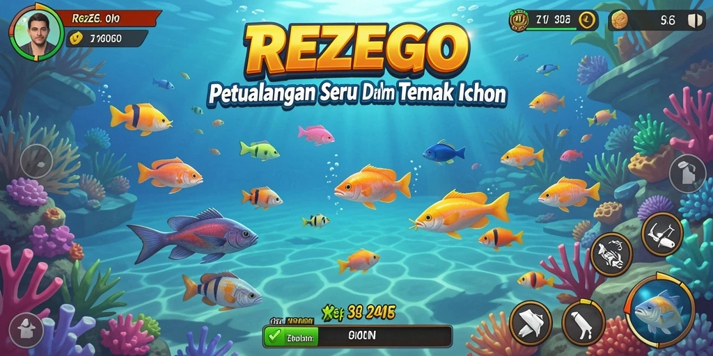 Tangkapan layar dari gameplay Tembak Ikan yang seru.