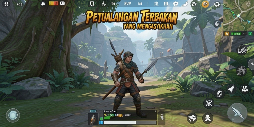 Screenshot menampilkan aksi mendebarkan dalam dunia Open World RVIP3.