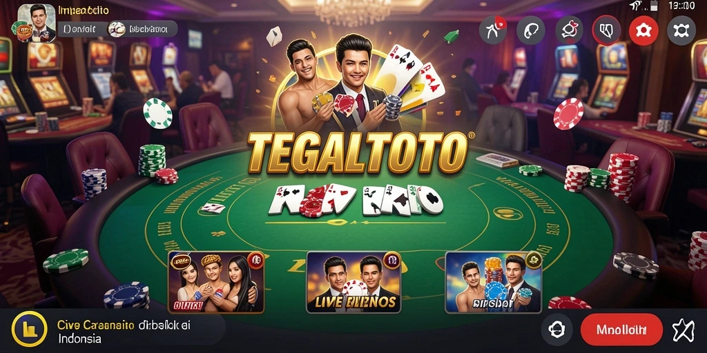 Tampak screenshot utama TEGALTOTO menampilkan dealer langsung dan gameplay yang menarik.