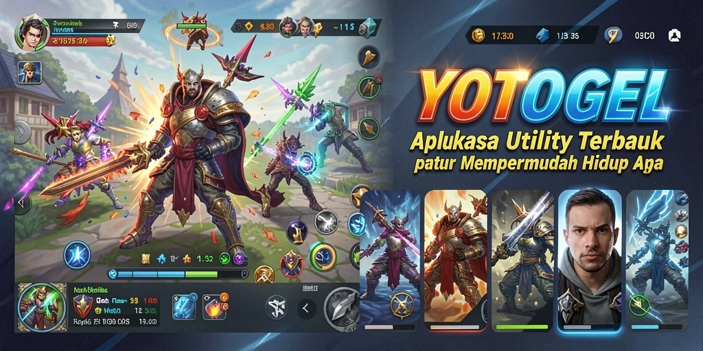 Tampilan utama YOTOGEL dengan fitur-fitur Utility yang bermanfaat.